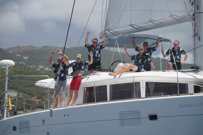 Sporting coordinating shirts on board Thursday's Child © WCC / Isabelly Tremblay